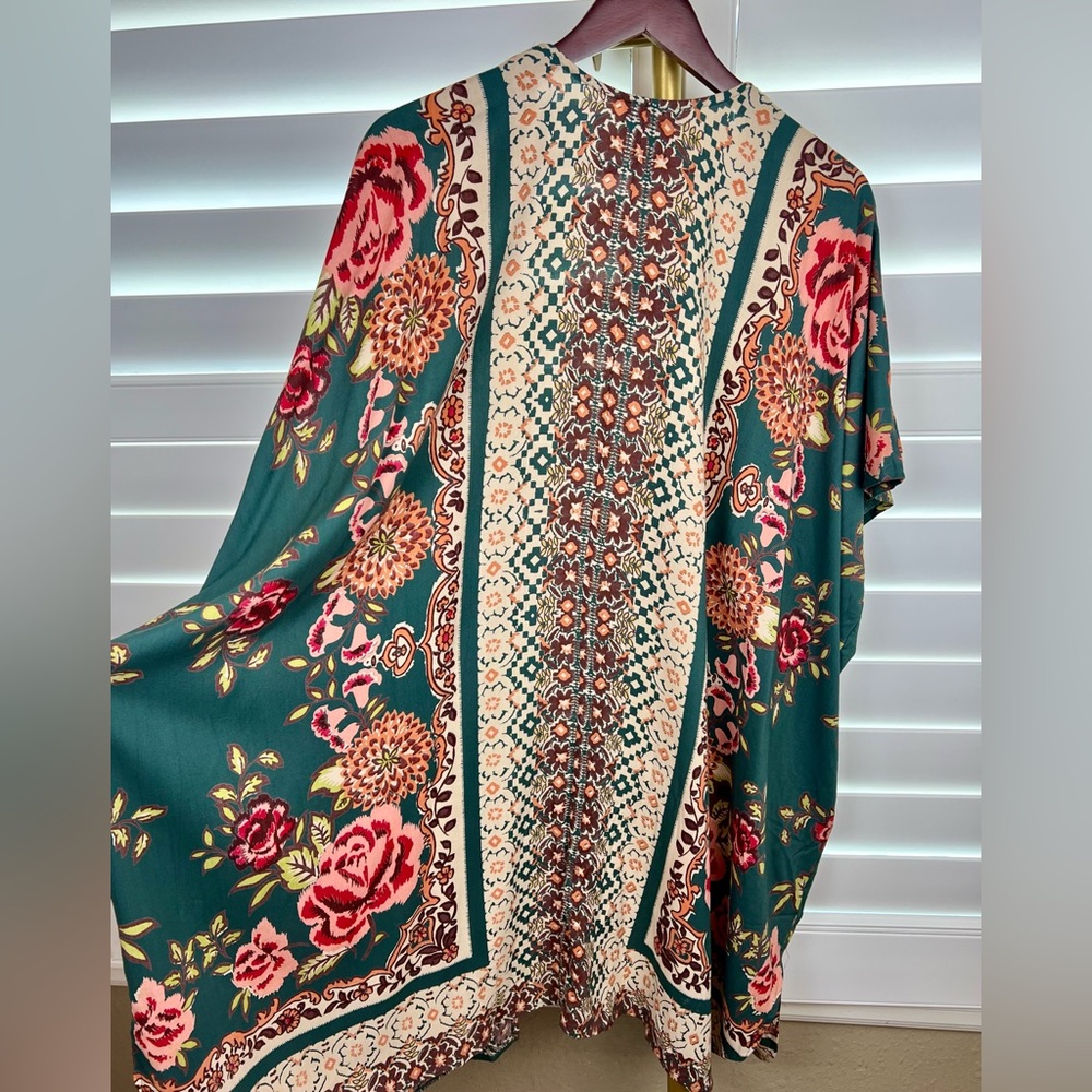 Gorgeous Fall Green Kimono Sz.S, By Angie - Picture 7 of 8